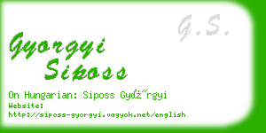 gyorgyi siposs business card